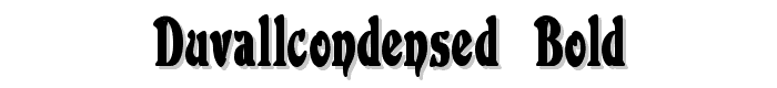 DuvallCondensed Bold font